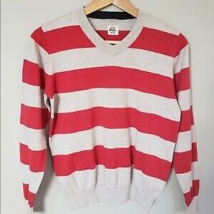 Mini Boden Red Striped Pullover Sweater